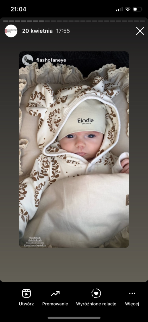Elodie Details – Czapka – Creamy White – 0-6 miesięcy