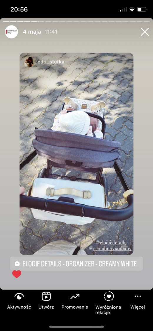 Elodie Details – Organizer – Creamy White – Miękka wkładka do wózka – Autumn Rose