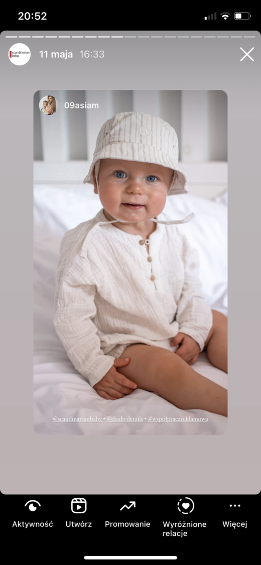 Elodie Details – Kapelusz Bucket Hat – Pinstripe – 1-2 lata