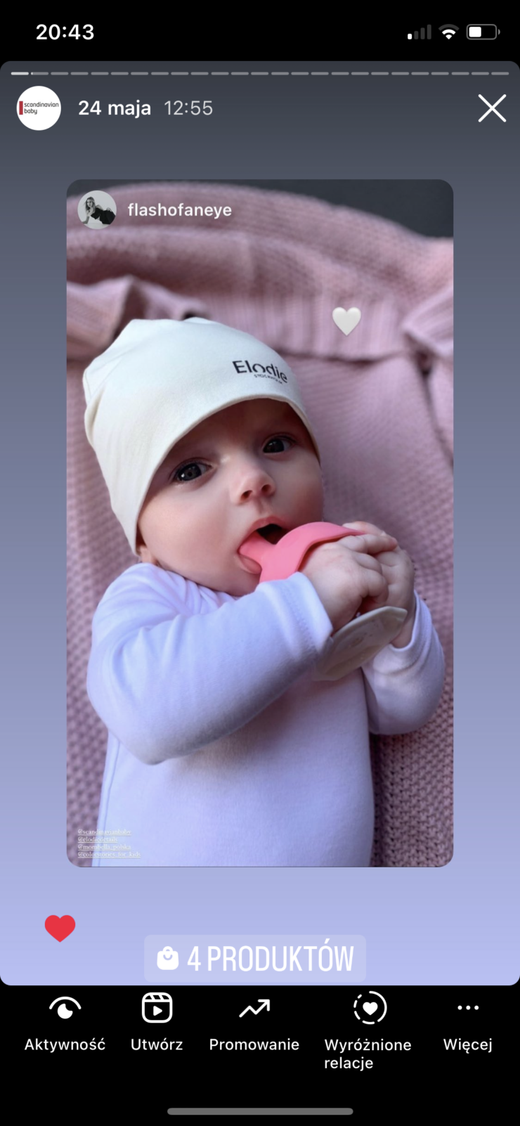 Elodie Details – Czapka – Creamy White – 0-6 miesięcy