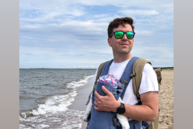 nosidełko babybjorn harmony woven niebieski melanż