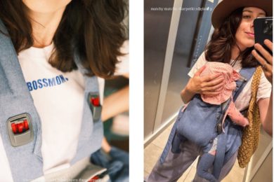 ania.multana - 07.2025 - BABYBJORN - nosidełko Harmony, Woven Niebieski melanż