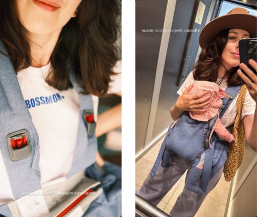 ania.multana - 07.2025 - BABYBJORN - nosidełko Harmony, Woven Niebieski melanż