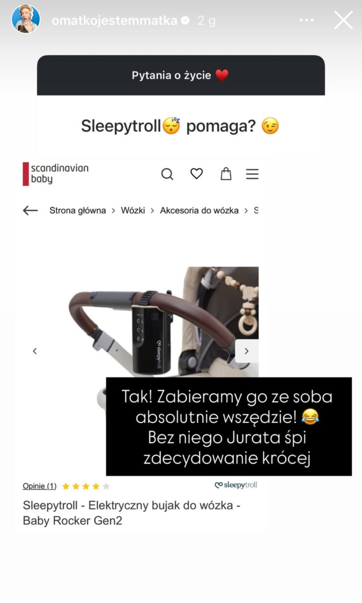 Sleepytroll - Elektryczny bujak do wózka - Baby Rocker