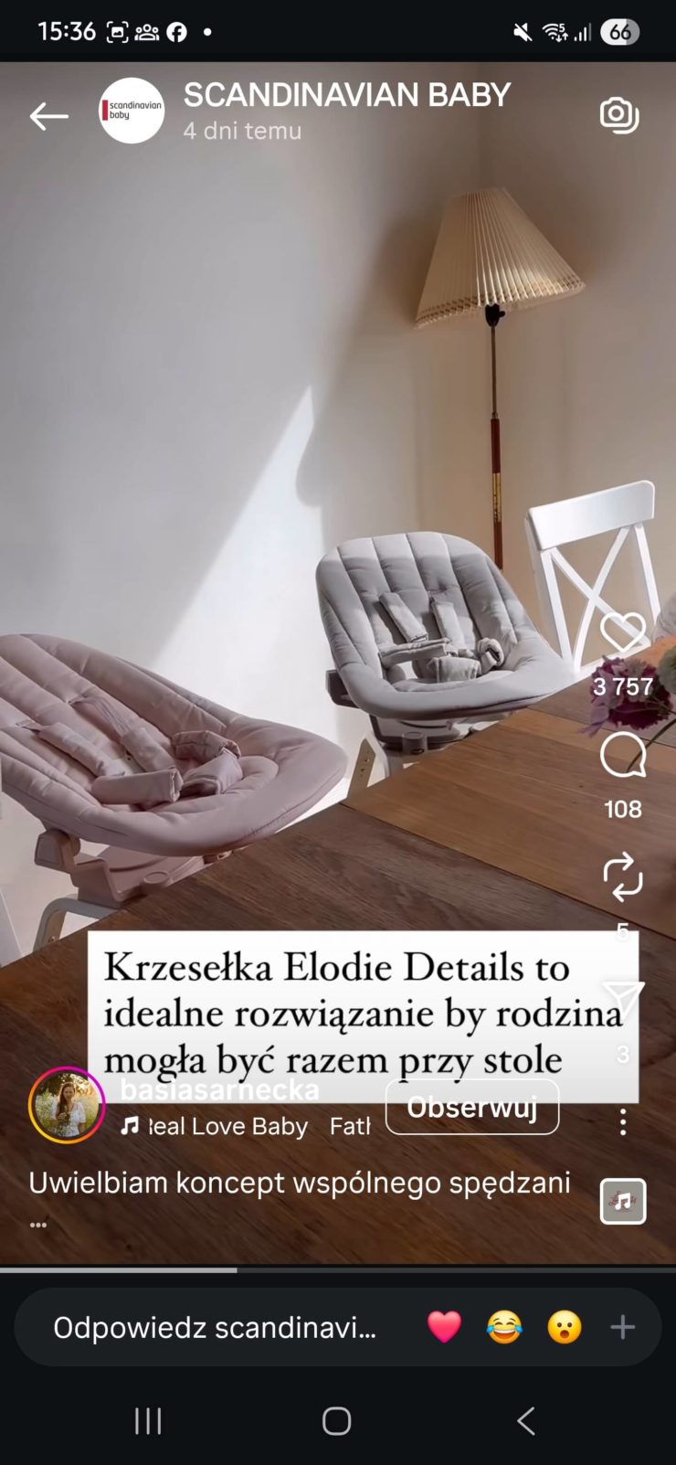 Elodie Details - krzesełko do karmienia GRACE, Tender Taupe