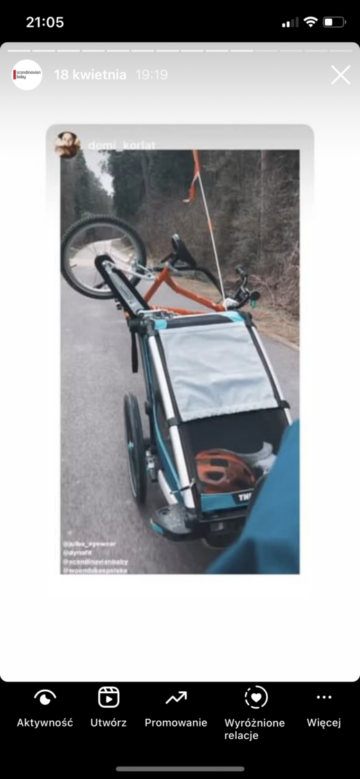 THULE Chariot – dodatkowy zestaw hamulcowy na tylne koła wózka – Uchwyt na butelkę z wodą
