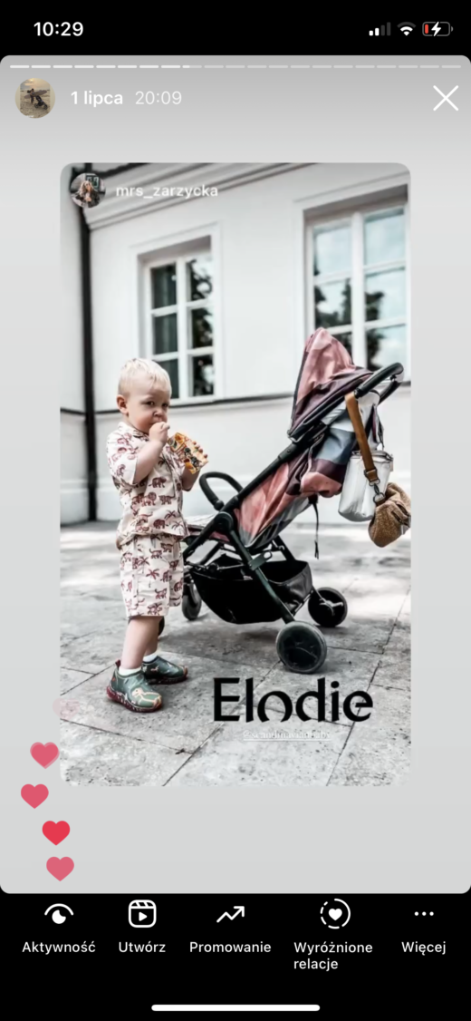 Elodie Details – wózek spacerowy MONDO – Winter Sunset – Miękka wkładka do wózka – Tidemark Drops - Organizer - Creamy White