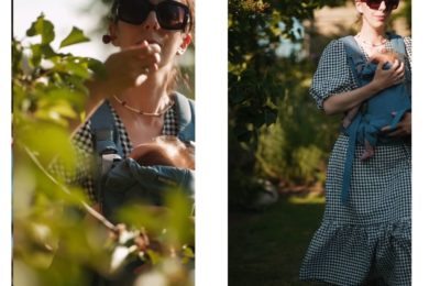 BABYBJORN - nosidełko Harmony, Woven Niebieski melanż