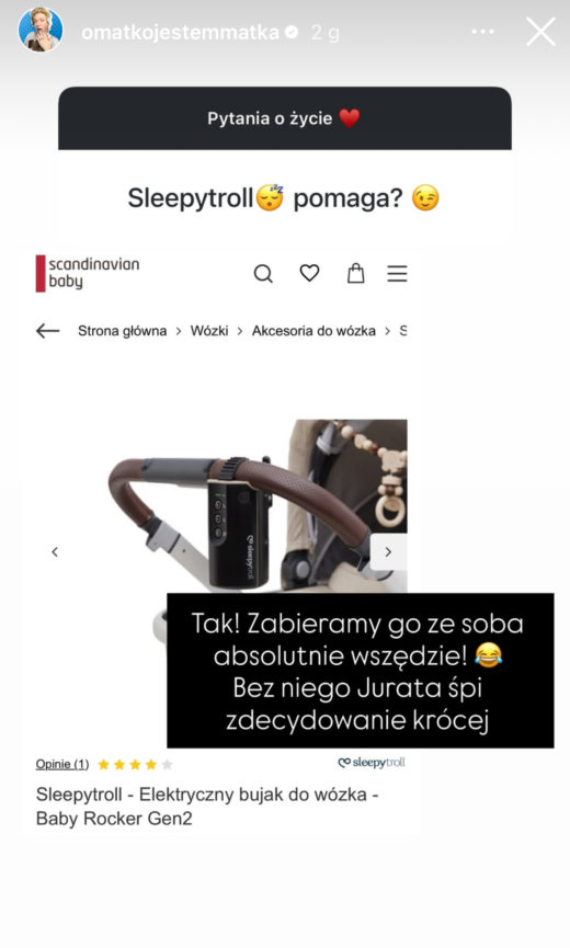 Sleepytroll - Elektryczny bujak do wózka - Baby Rocker